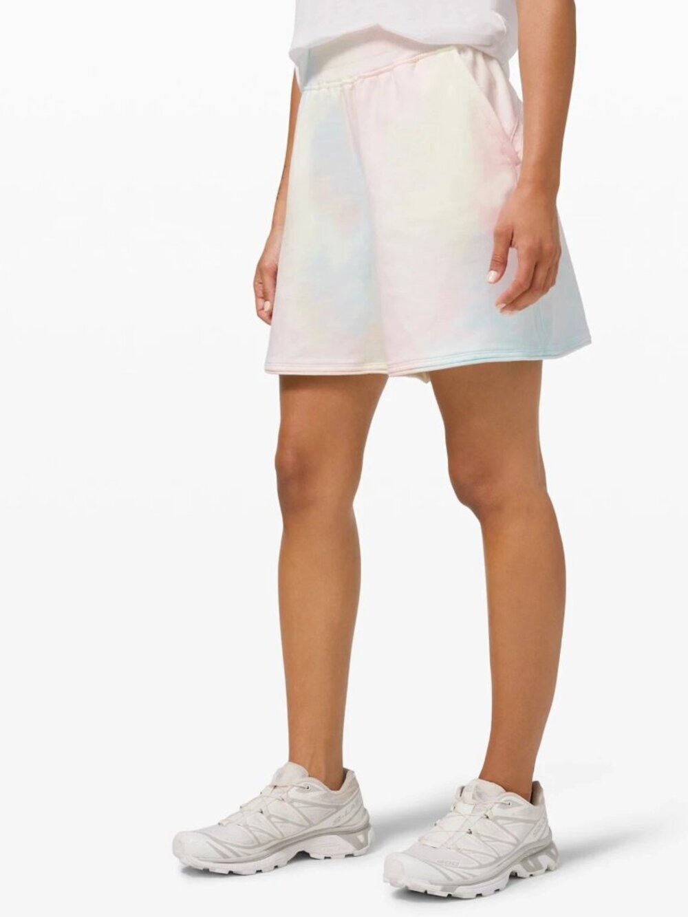 Lululemon women's shorts size 4 cotton candy French Terry high rise 6" inseam - Picture 2 of 11